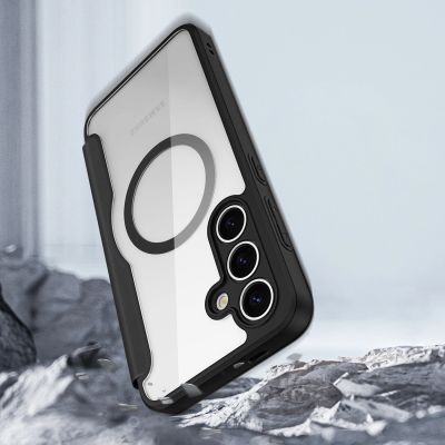 4. Dux Ducis Skin X Pro Hülle für Samsung Galaxy S25 mit MagSafe und Geldbörse – Schwarz