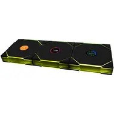 2. Lian Li UNI FAN TL Kabelloser LCD-Lüfter, ARGB, PWM, 3er-Pack inkl. Controller – 120 mm, schwarz