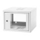 3. Wandschrank 19'' 4U 568x400 Glastür RAL7035