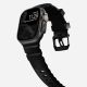 9. Nomad Rocky Point Armband, schwarzes Leder, Titan