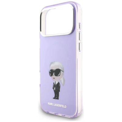 6. Karl Lagerfeld IML Aquarelle Karl & Choupette & Logo MagSafe Hülle für iPhone 17 Pro Max - Lila