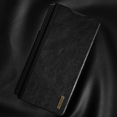 15. Nillkin Qin Pro Hülle für Samsung Galaxy Z Fold 7 mit S Pen Space – Schwarz