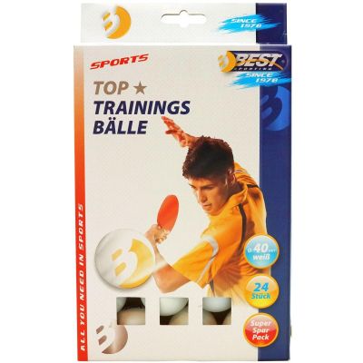 3. BEST SPORTING TRAININGS-TISCHTENNISBÄLLE 24 STÜCK WEISS
