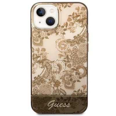 3. Guess GUHCP14MHGPLHC iPhone 14 Plus 6,7" ockerfarbene Hardcase-Porzellankollektion