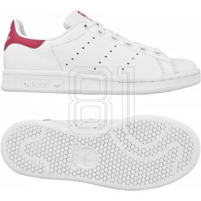 adidas ORIGINALS Stan Smith Junior Schuhe in weiß und rosa