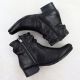 4. Schwarze Damen-Ankle-Boots aus Leder mit hohem Absatz, Modell Rieker 78656-00