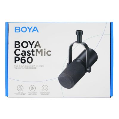 13. BOYA CastMic P60 Kabelgebundenes USB-XLR-Studiomikrofon – Schwarz