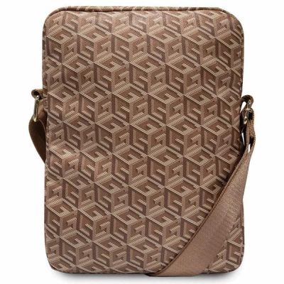 3. Guess Bag GUTB10HGCFSEW 10" braun/braune GCube Stripe Tablet-Tasche