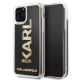 Karl Lagerfeld Karl Logo Glitzerhülle für iPhone 11 Pro - Schwarz