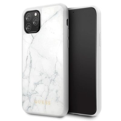 Guess Marble Case für iPhone 11 Pro - Weiß