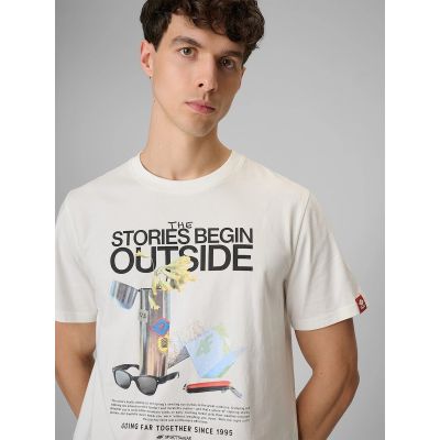 4. Herren-T-Shirt mit Aufdruck, regulär, Größe 4F 4FRSS26TTSHM3811-11S