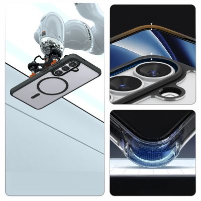 19. Spigen Ultra Hybrid Mag MagSafe Hülle für Samsung Galaxy S26 – Transparent Schwarz