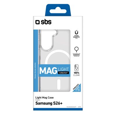 2. SBS Light Mag Case für Samsung Galaxy S26 Plus, kompatibel mit MagSafe – Transparent