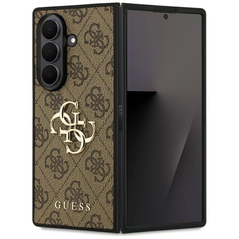 Guess Big 4G Logo Classic Logo Hülle für Samsung Galaxy Z Fold7 - Braun