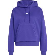 adidas Essentials Damen-Hoodie mit kleinem Logo, kuschelig weich, lila KF8402
