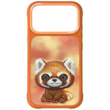 Nimmy Big Eyed Pet 2.0 Waschbär-Hülle für iPhone 17 Pro Max – Orange