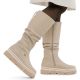 4. Wasserdichte Damenstiefel mit Plateau, beige – Rieker Y6370-60