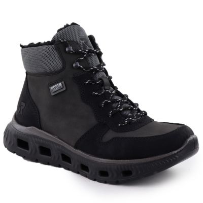 Rieker M6023-45 ultraleichte, wasserdichte Damen-Ankle-Boots in Schwarz