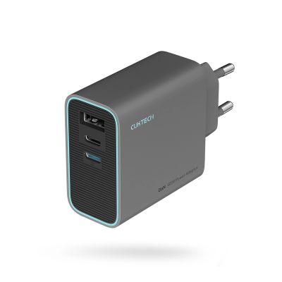 Cuktech CUKAD653EUGR 65W GaN-Wandladegerät 2 x USB-C 1 x USB-A - Grau