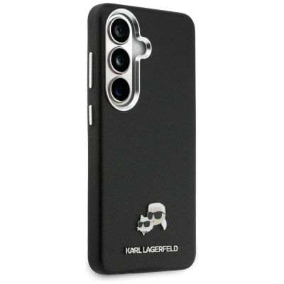4. Karl Lagerfeld Saffiano KC Metal Logo MagSafe Hülle für Samsung Galaxy S26 Schwarz