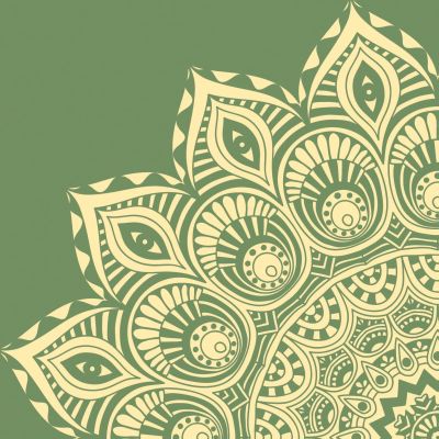 2. GAIAM YOGA MAT OLIVE HAZE MANDALA 6 MM 66825
