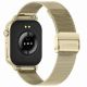 7. Smartwatch Gravity GT15-7 mit pinkfarbenem Silikonarmband und goldenem Armband