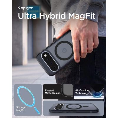 11. Spigen Ultra Hybrid Mag MagSafe Hülle für Google Pixel 11 – Schwarz und Grau