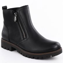 Schwarze Damen-Leder-Boots im Worker-Stil Rieker 78556-00