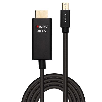 3. Lindy 40921 1m Mini DisplayPort HDMI Kabeladapter Schwarz