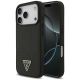 Guess Croco Triangle Logo MagSafe Hülle für iPhone 18 Pro / 17 Pro – schwarz