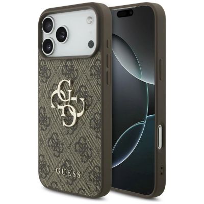 Guess 4G Big Logo Hülle für iPhone 17 Pro Max / 18 Pro Max – Braun