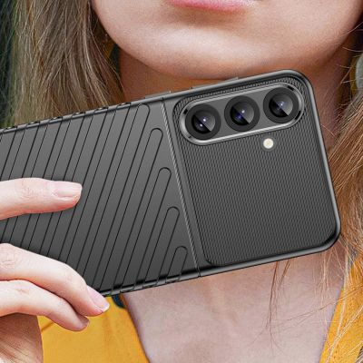 5. Thunder Case Hülle für Samsung Galaxy S25+ Silikon Panzerhülle - Schwarz