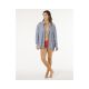 4. RIP CURL Damen-Strandhemd mit Nadelstreifen, blau