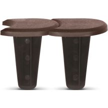 Gartenpalisadenrand, flach, Doppelwürfel, 3,8 m, braun