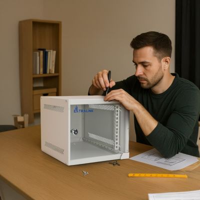 13. Extralink LITE 6U 10 280X310 Wandmontage-Rackgehäuse Grau