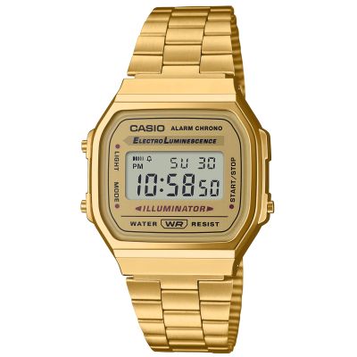 Unisex CASIO Vintage-Uhr A168WG-9W + Box
