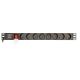 6. GEMBIRD Rack-Steckdosenleiste 19" PDU EG-PDU-014-FC14, 1U, 16 A, 8 französische Steckdosen, C14-Stecker, 3-m-Kabel