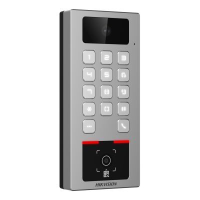 3. Hikvision DS-K1T502DBWX-CQR Zutrittskontrollleser, Eingangskontrollterminal, Grau
