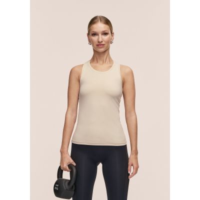 2. CASALL Essential Racerback Tank, Beige