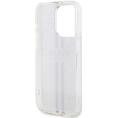 7. Guess IML 4G Gold Stripe Hülle für iPhone 14 Pro Max – Rosa