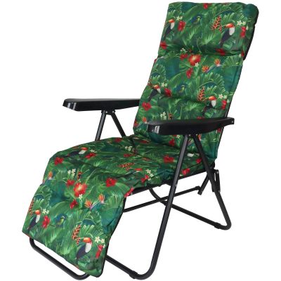 11. Gartenstuhl mit Fußstütze 57x83x106cm Blume