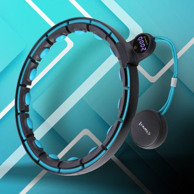 18. HHM17 HULA HOP SCHWARZ/TÜRKIS MIT MAGNETEN UND GEWICHT + HMS ZÄHLER