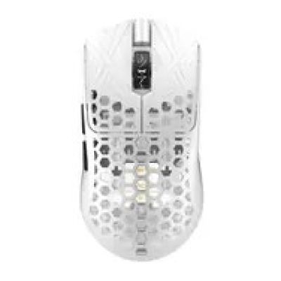 Arbiter Studio x TENKO AKITSU MEDIUM Kabellose Gaming-Maus, 40 g, PixArt 3950, 8K Polling - weiß
