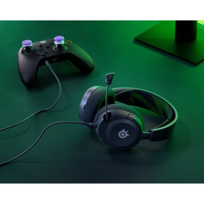 Steelseries ARCTIS NOVA 1X Gaming-Headset mit Kabel und Kopfband, Schwarz, Grün
