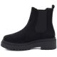 7. Schwarze Wildleder-Ankle-Boots mit Plateau für Damen, Big Star UU274858