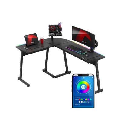 6. Huzaro Hero 6.0 Schwarzer RGB-Gaming-Schreibtisch