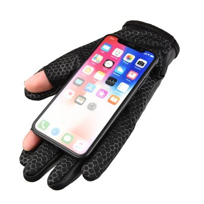 4. Isolierte, rutschfeste Telefonhandschuhe für Herren – Schwarz