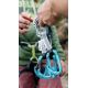 3. Edelrid 737930106020 Kletterkarabiner, Verschluss mit Verriegelung, D-Form, Blau, Silber, 6 Stück
