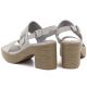 12. Damen-Sandalen mit Absatz, aschgrau, M.Daszyński MR23126-9
