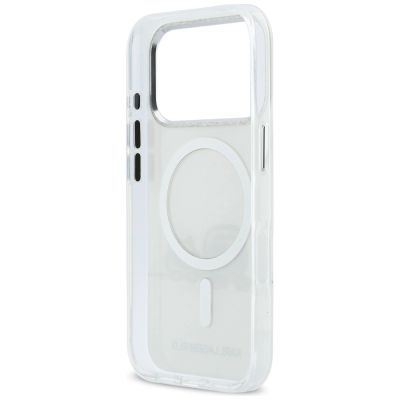 7. Karl Lagerfeld IML Karl & Choupette Peekaboo Logo MagSafe Hülle für iPhone 17 Pro - Weiß